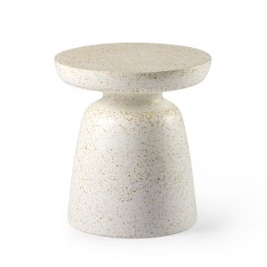 Bijzettafel Evana | wit | beton