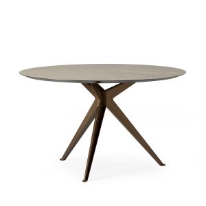 Eettafel Table+ | grijs | HPL | Ø130cm