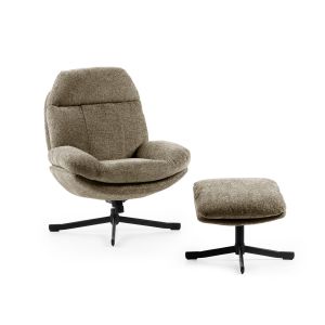 Relaxfauteuil Lenn | bruin | stof