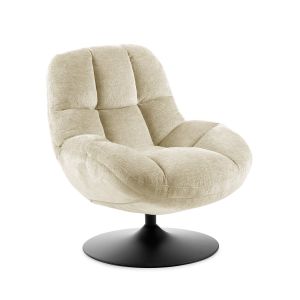Draaifauteuil Luna | wit | stof