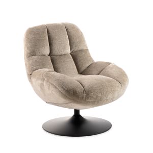 Draaifauteuil Luna | taupe | stof