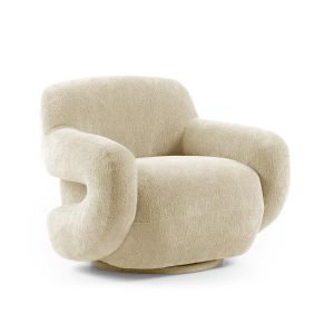 Draaifauteuil Moise | beige | stof